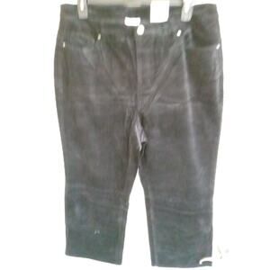 STYLE & CO PLUS Size 18W Black Corduroy Wide Leg Crop Pants High Rise**NWT Black